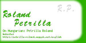 roland petrilla business card